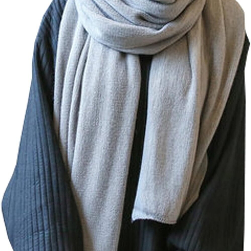 Womens Warm Winter Infinity Scarves Set Blanket Scarf Pure Color